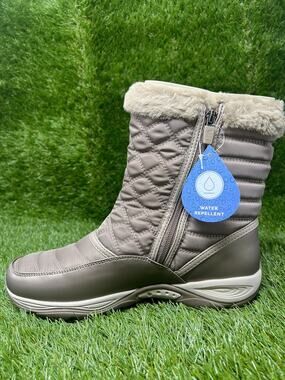 Easy Spirit Women's 9M Exposure Taupe Water Repellent Boots